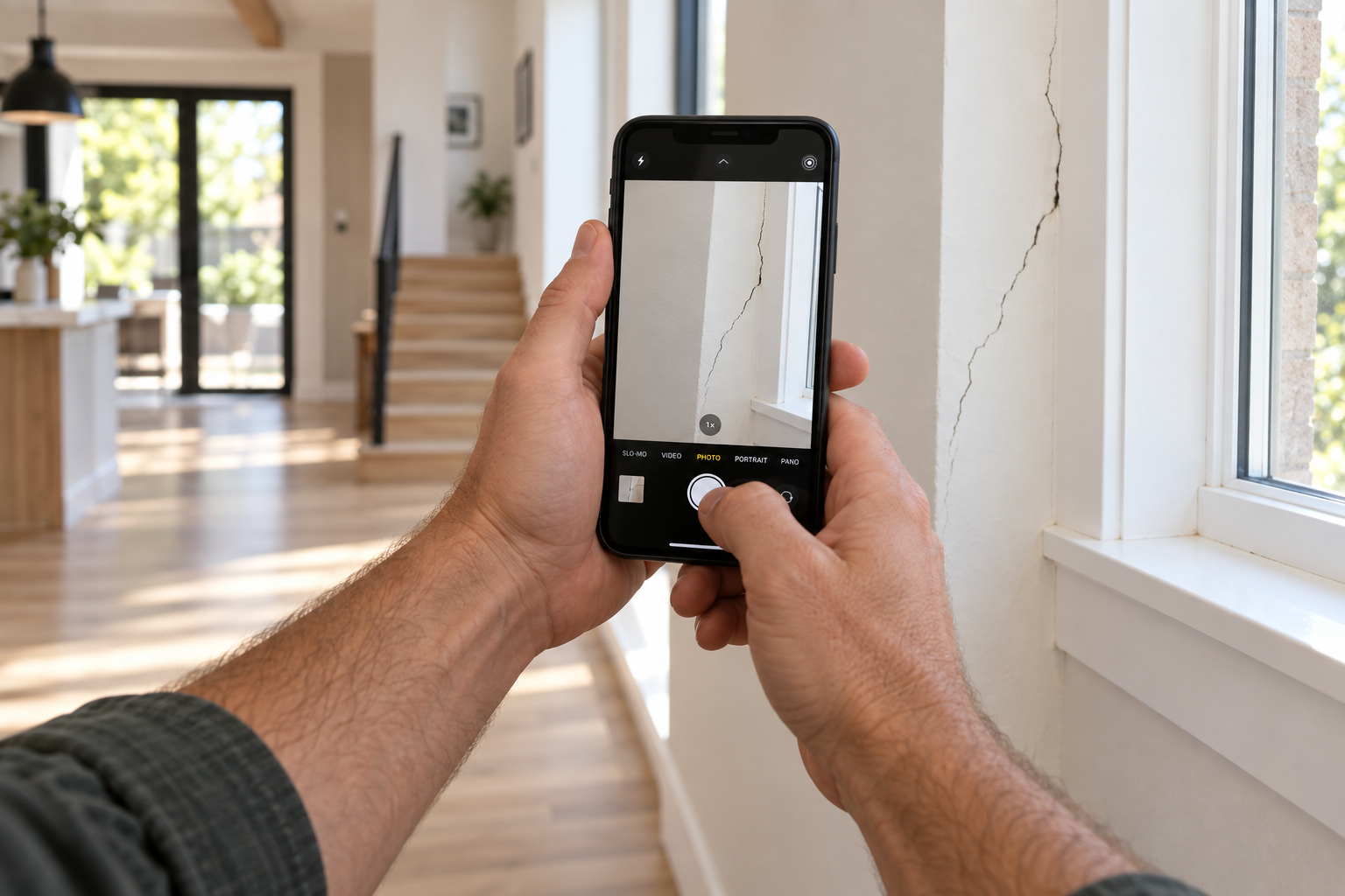 Photographing the defect with a phone