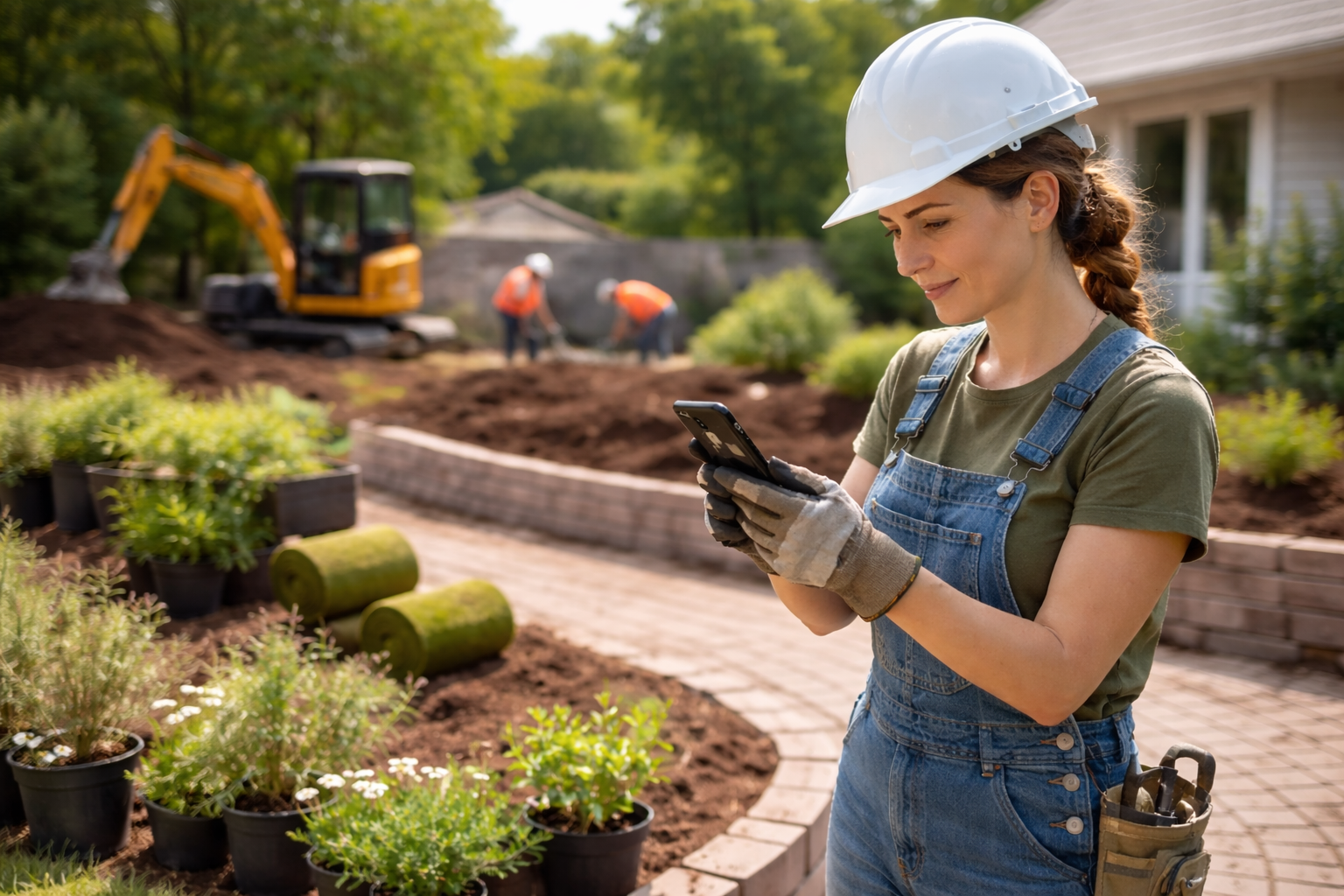 Capturing a landscaping record