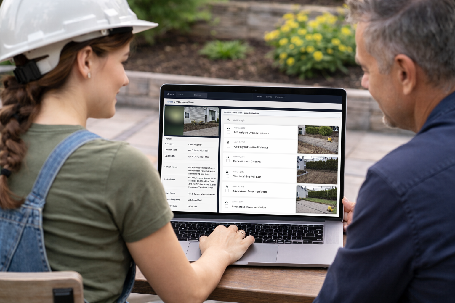 Using landscaping records