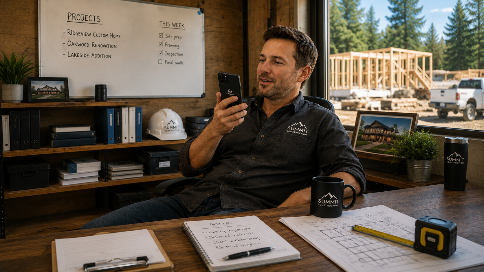Construction owner recording site activity into Linora